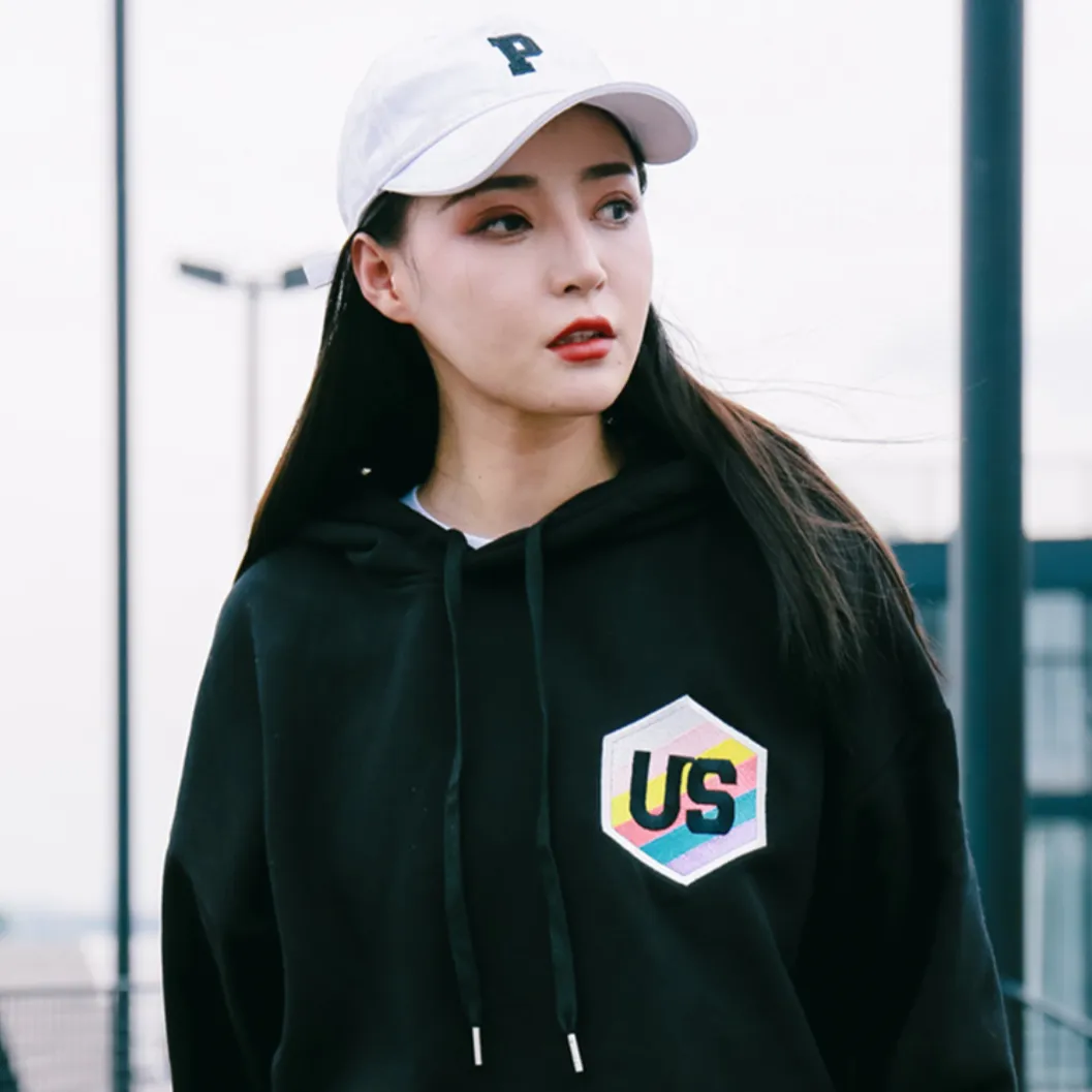 "US" Sweat-shirt Hoodie à capuche noir - URB1™