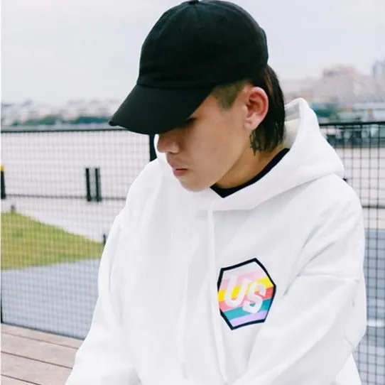"US" Sweat-shirt Hoodie à capuche noir - URB1™