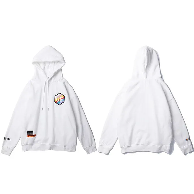 "US" Sweat-shirt Hoodie à capuche noir - URB1™