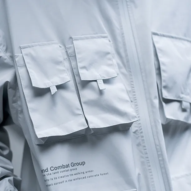 "X.G.X.F" Veste Coupe Vent Blanc Streetwear - URB1™