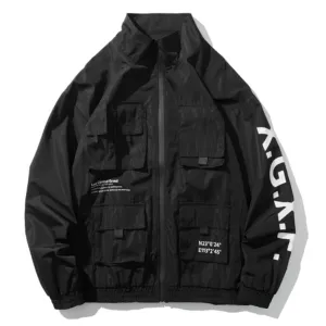 "X.G.X.F" Veste Coupe Vent Blanc Streetwear - URB1™