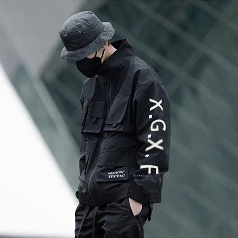 "X.G.X.F" Veste Coupe Vent Blanc Streetwear - URB1™