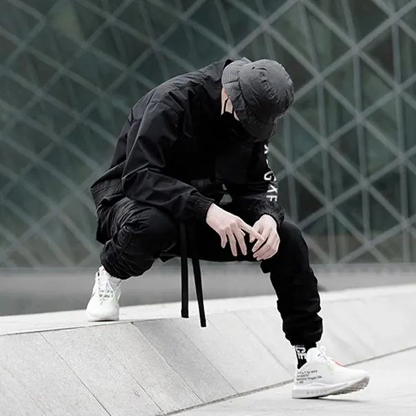 "X.G.X.F" Veste Coupe Vent Blanc Streetwear - URB1™