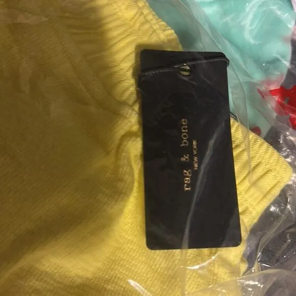 rag &amp; bone Mckenna Shorts Bright Yellow M