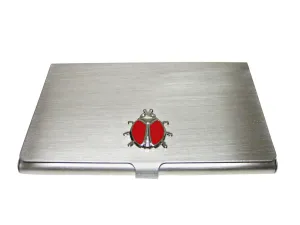 Red Bug Insect Business Card Holder
