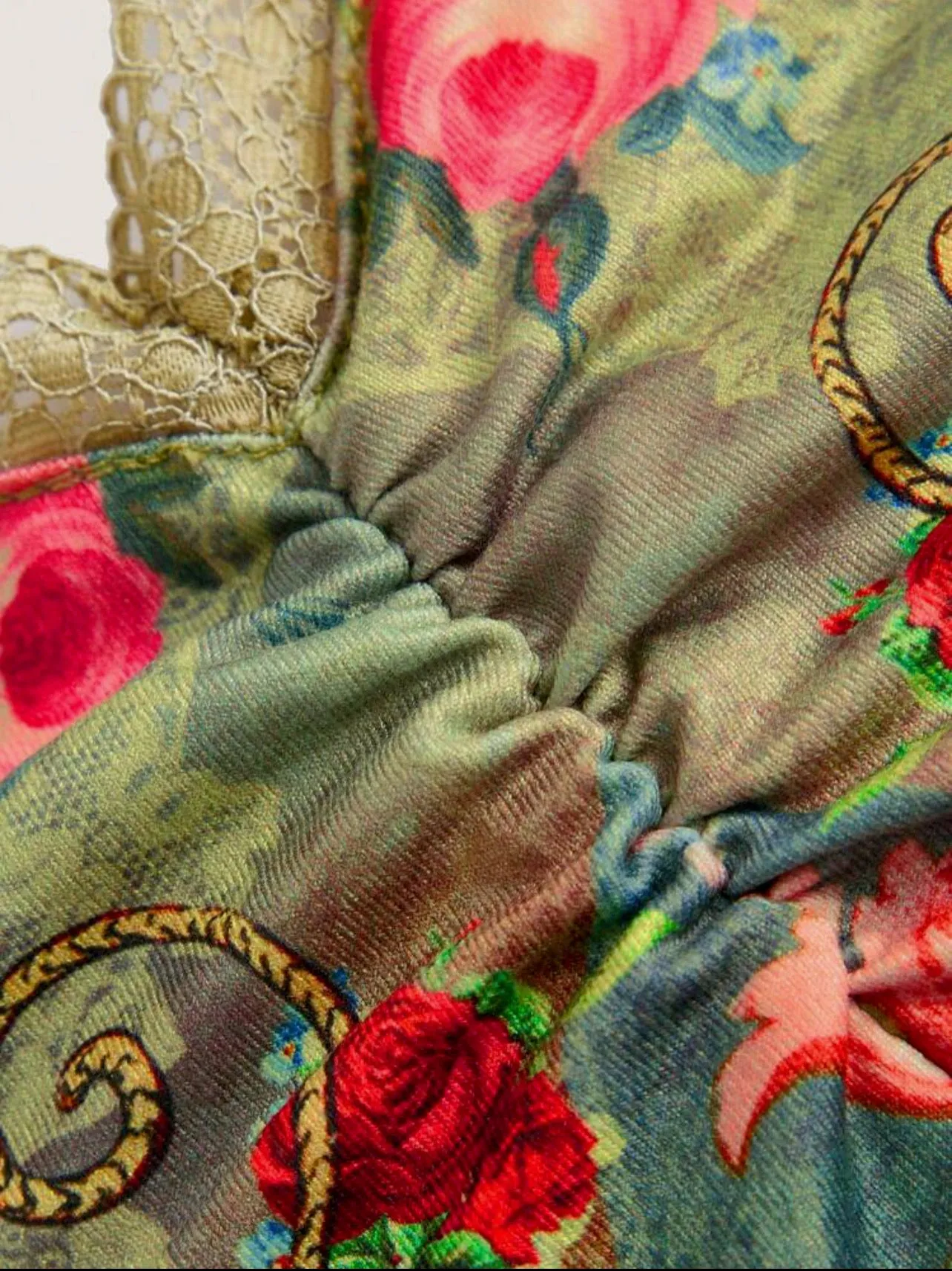 Romani Floral Halter Backless Dress x Green