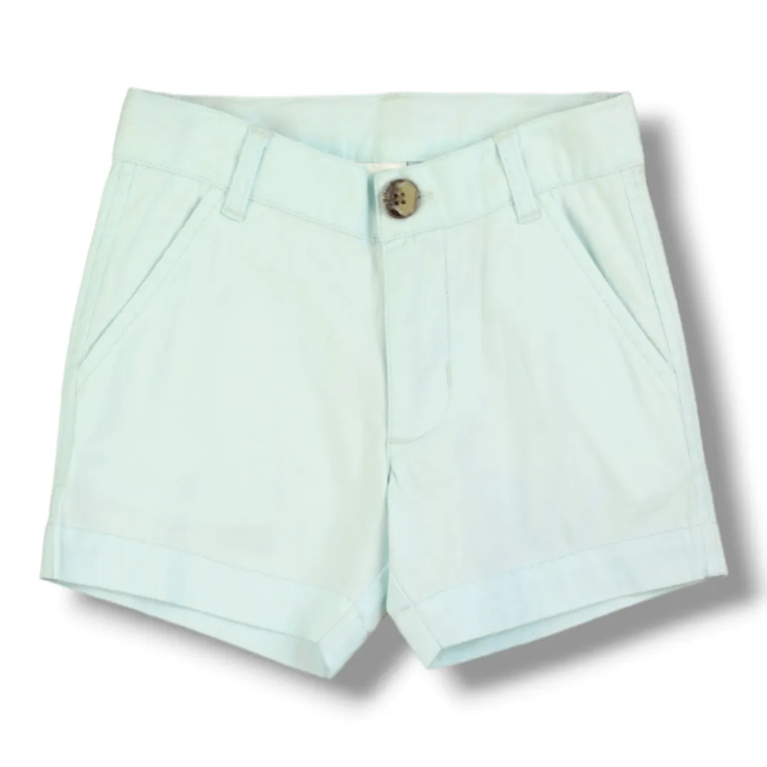 RuffleButts | Chino Shorts | Mint