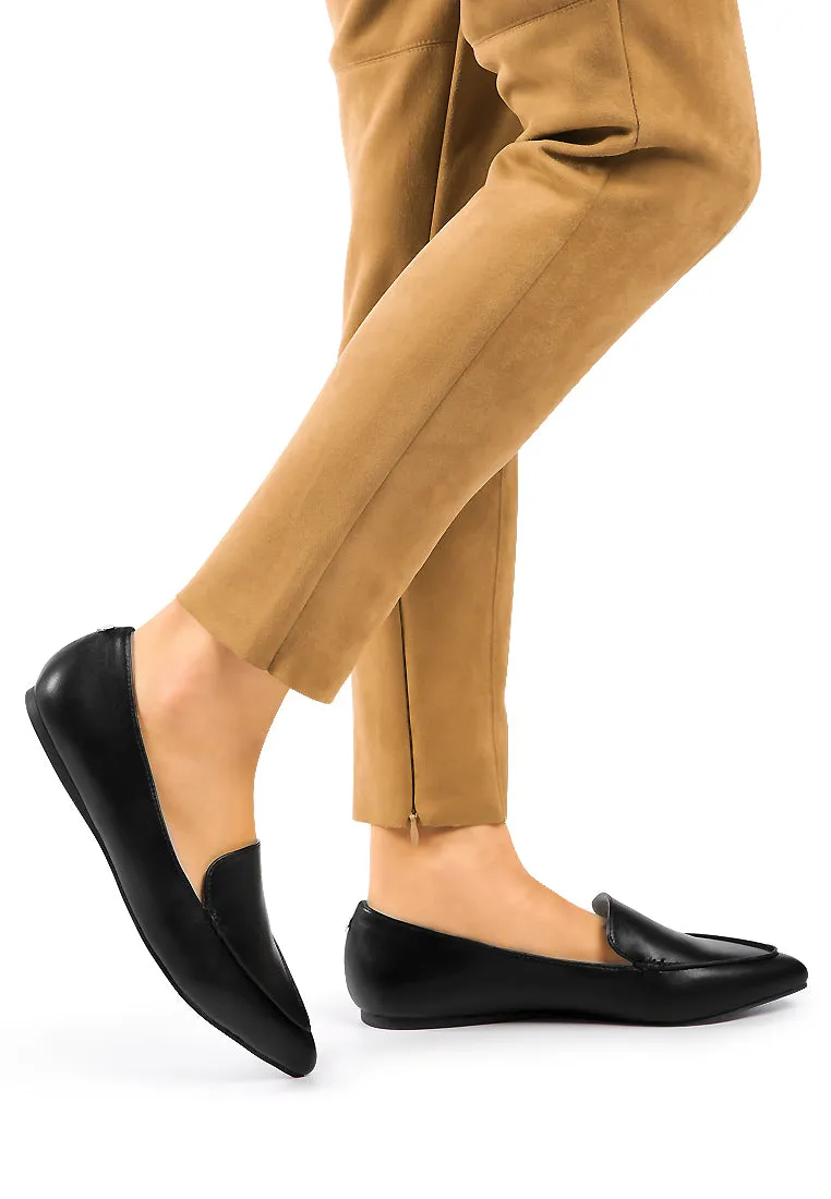 saira pointed toe loafers