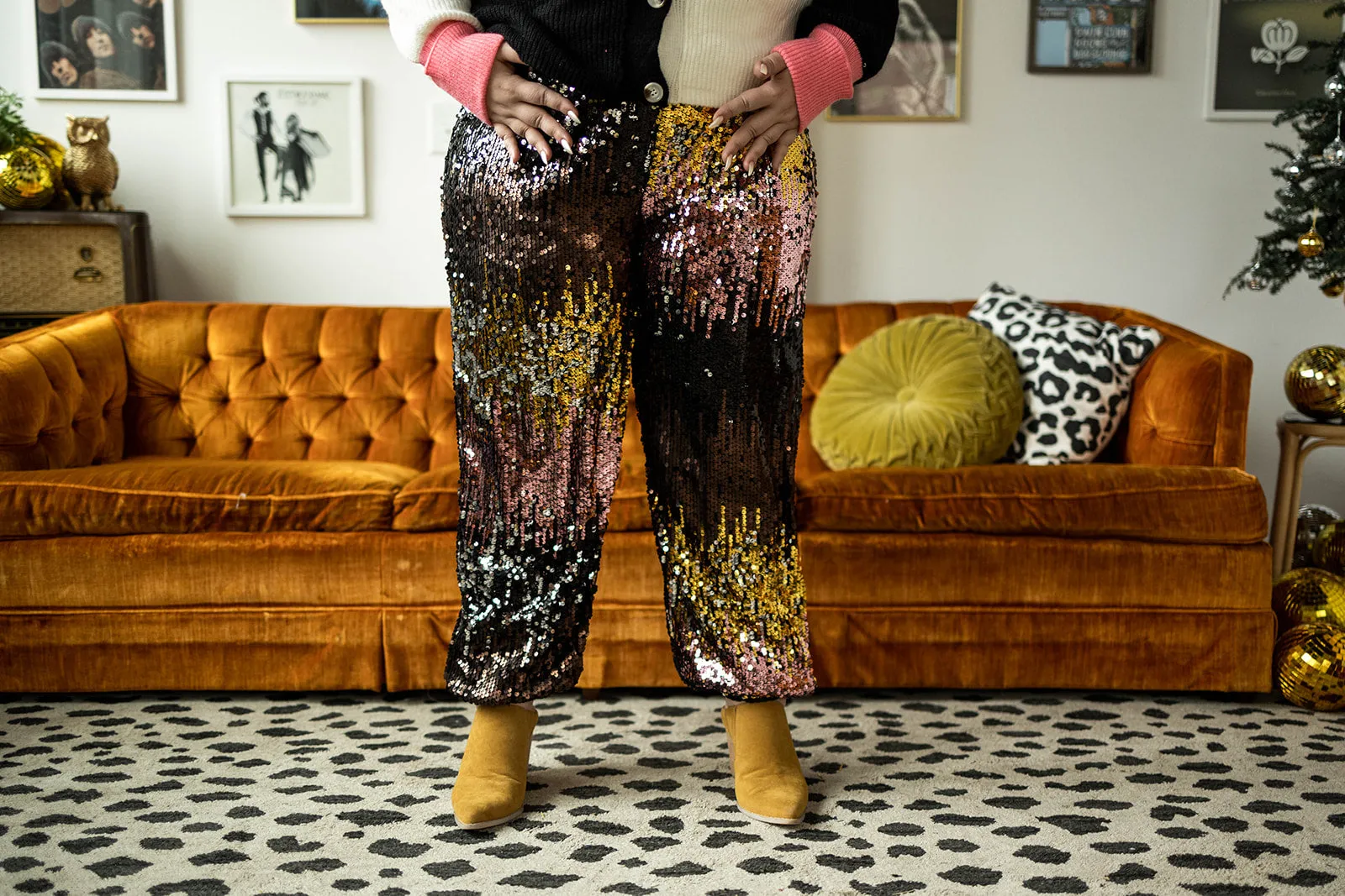 scarlett joggers in sequin