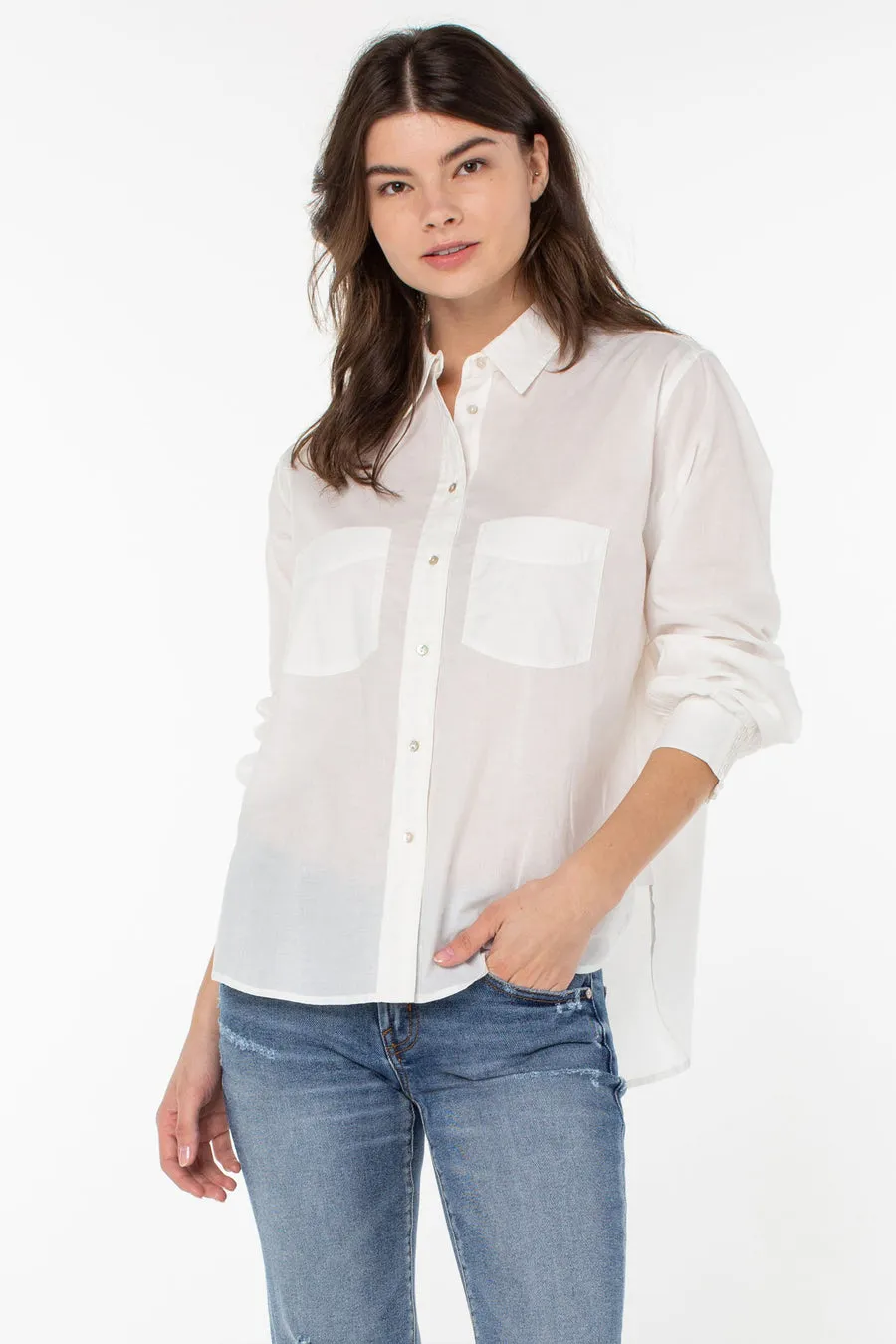 Serra Button Up Long Sleeve Shirt