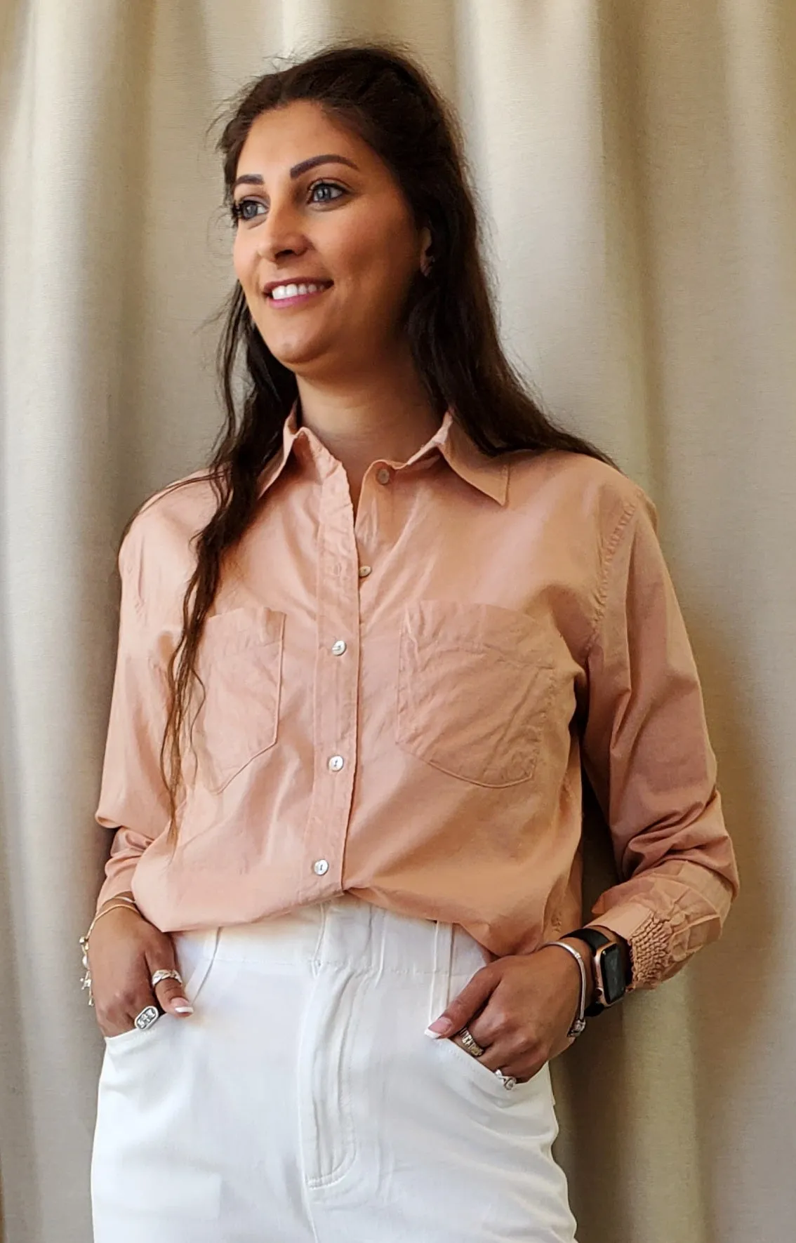 Serra Button Up Long Sleeve Shirt