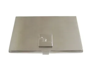 Silver Toned Etched Chipmunk Business Card Holder
