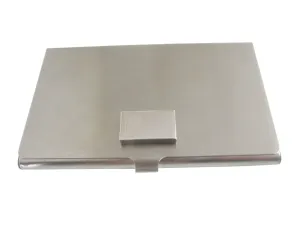 Silver Toned Etched Nevada Flag Business Card Holder