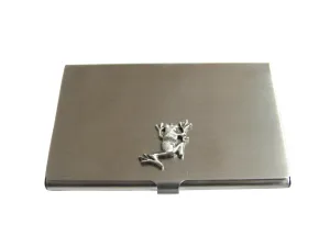 Silver Toned Frog Business Card Holder