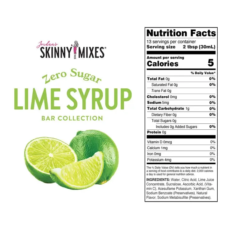 Skinny Syrups || Sugar Free Lime Syrup - 375mL