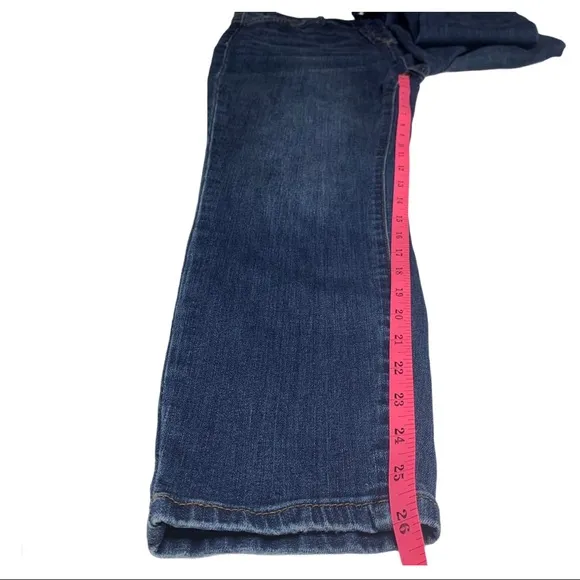 Sky and Sparrow Lace Up High Waist Jeans Skinny Whisker Front 11 Juniors Blue