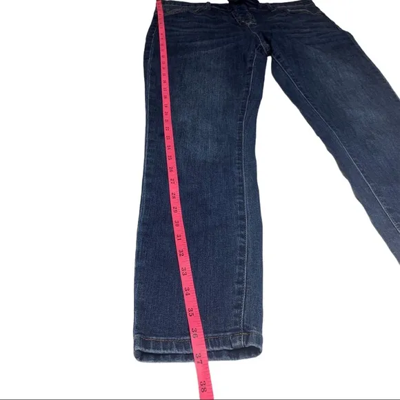 Sky and Sparrow Lace Up High Waist Jeans Skinny Whisker Front 11 Juniors Blue
