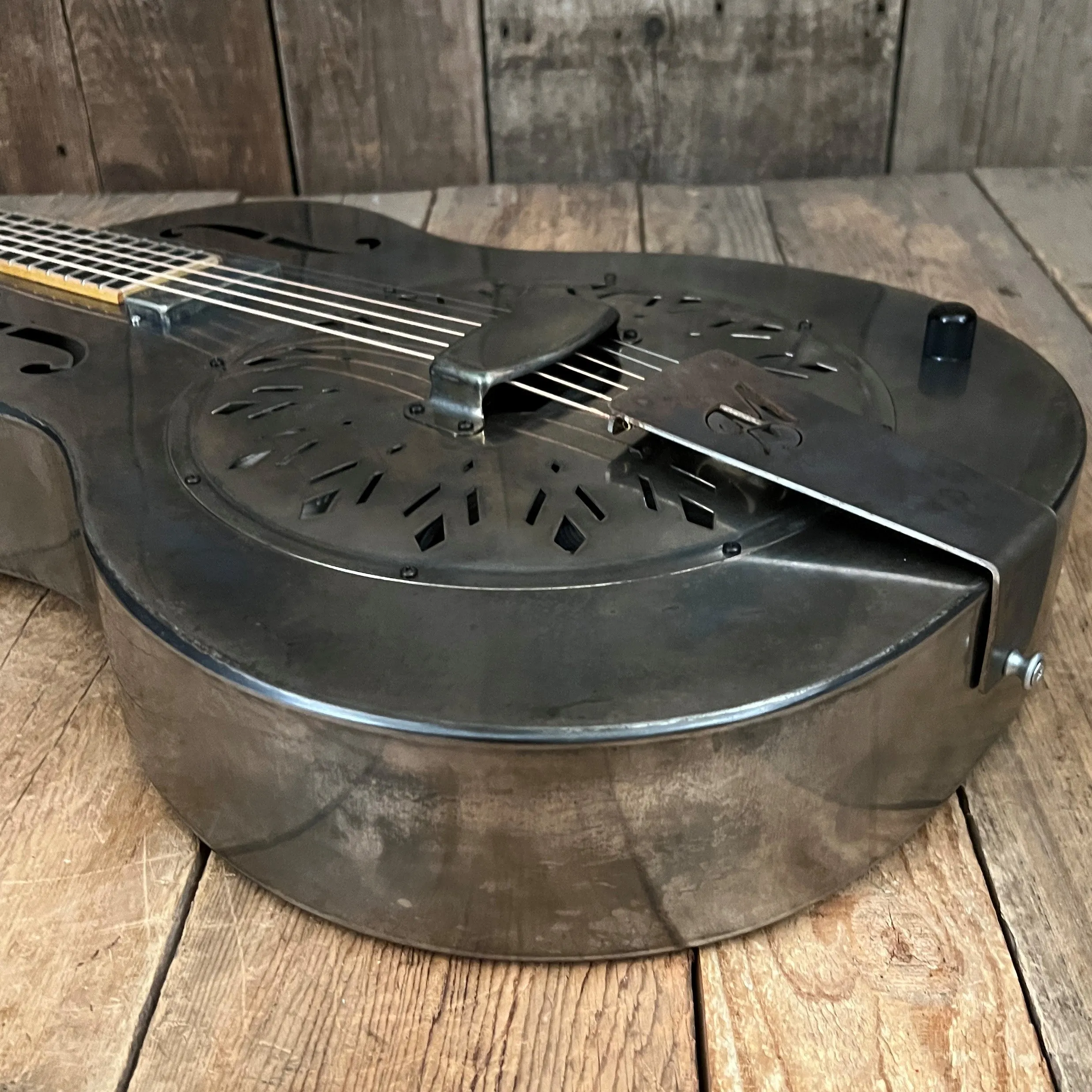 SOLD - Mule Resophonic Tri-Cone Round Neck Resonator Guitar