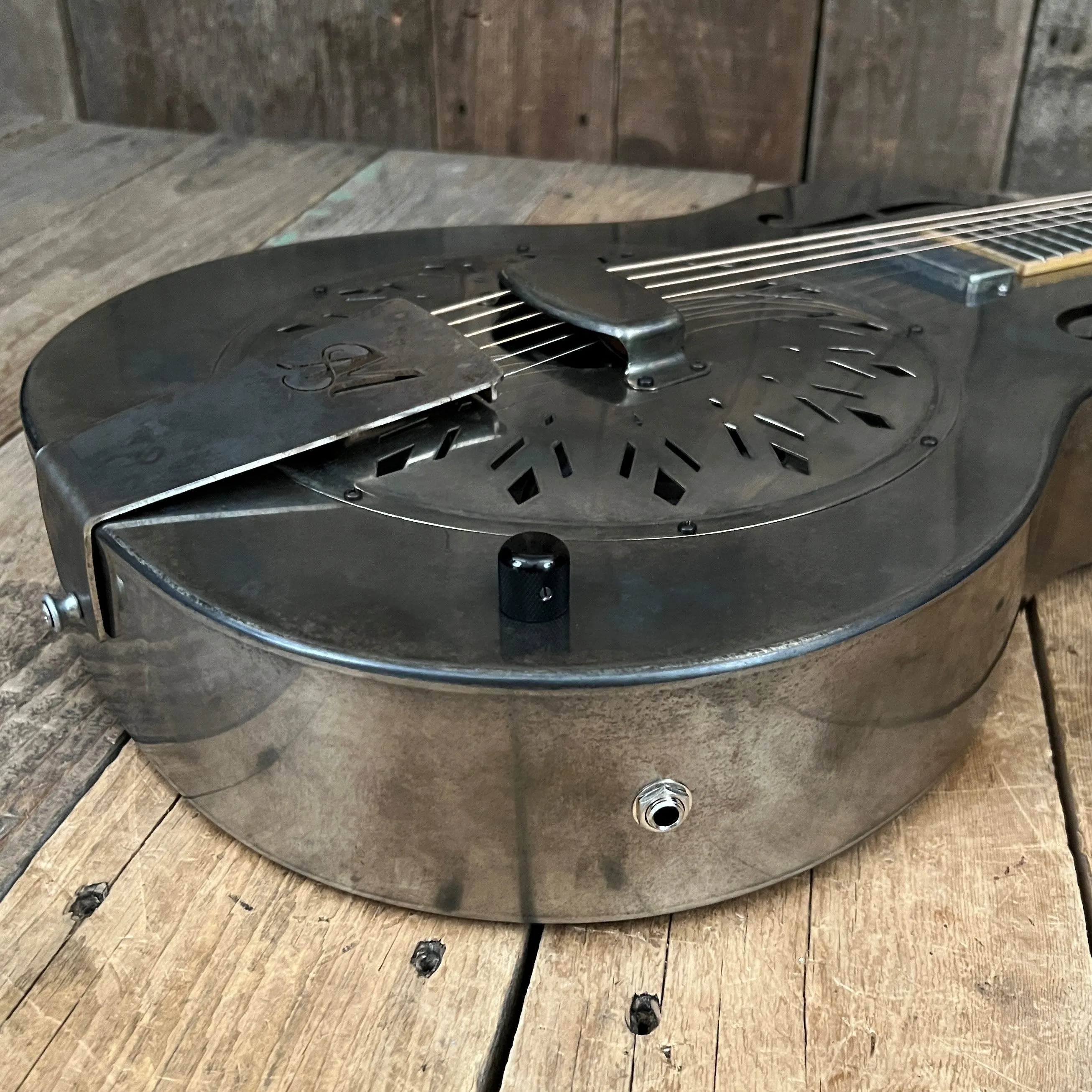 SOLD - Mule Resophonic Tri-Cone Round Neck Resonator Guitar