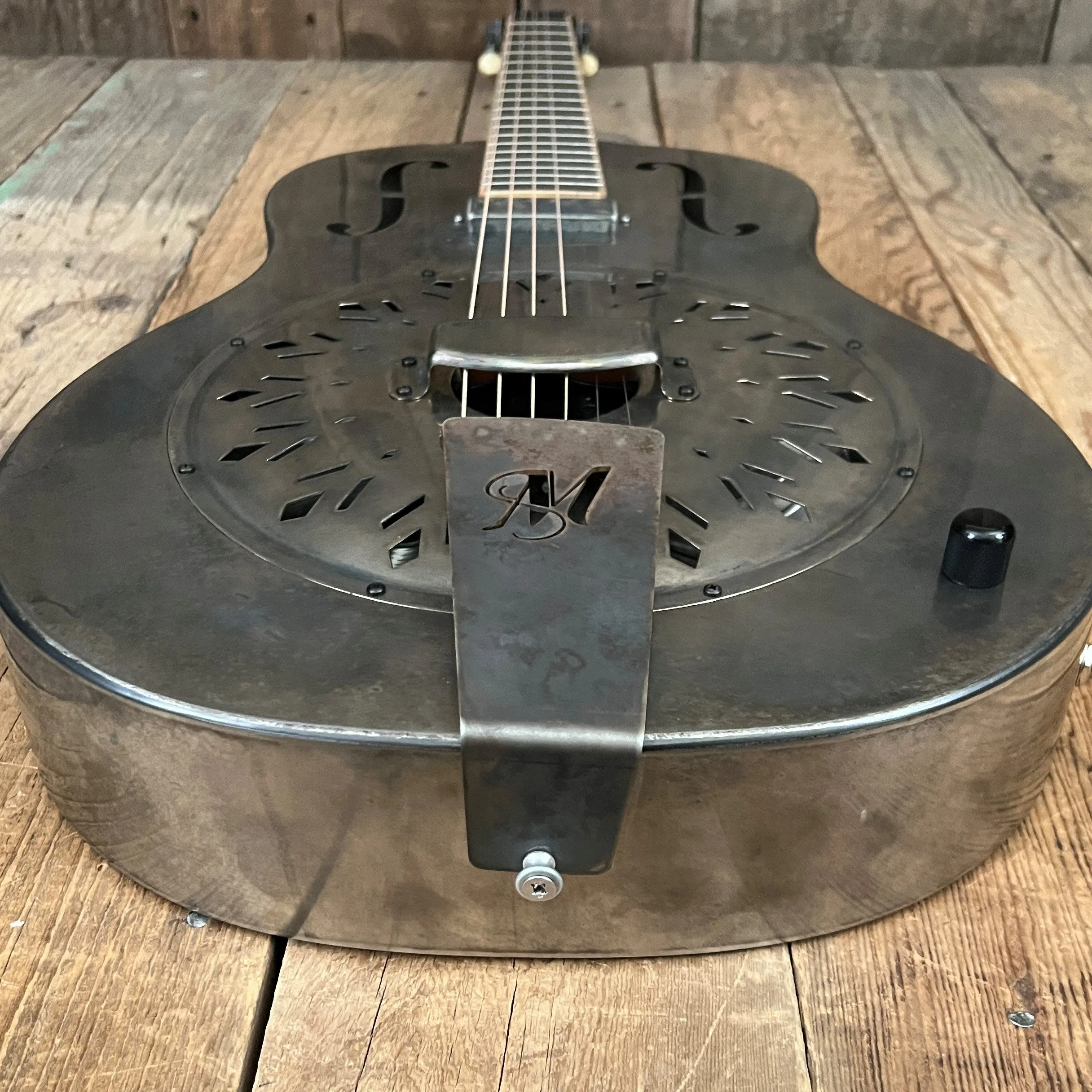 SOLD - Mule Resophonic Tri-Cone Round Neck Resonator Guitar
