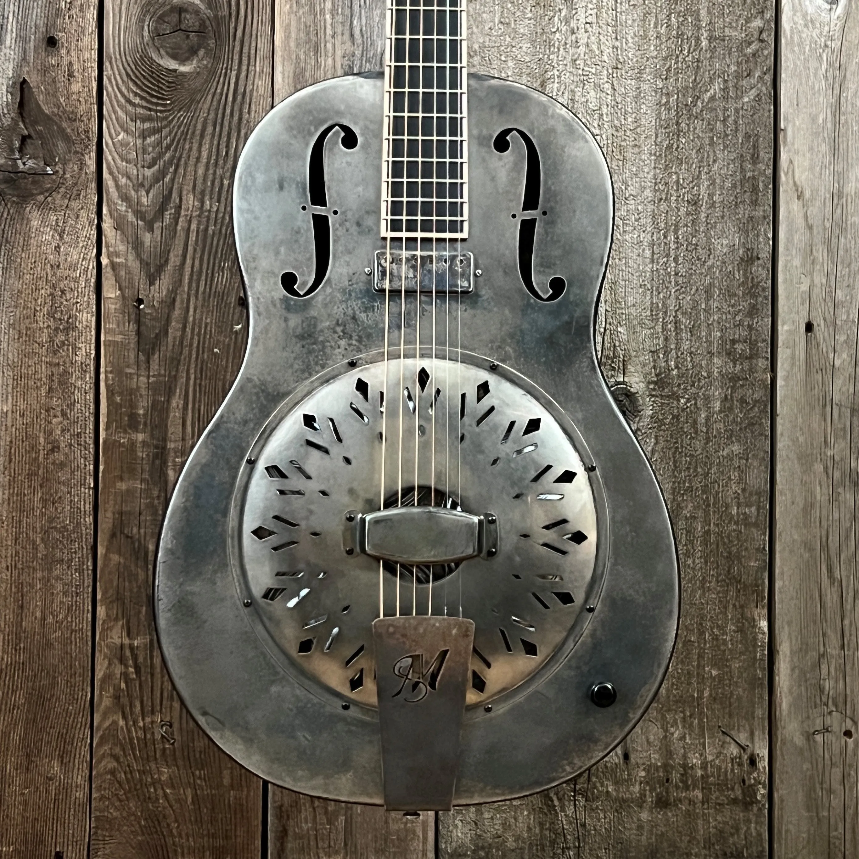 SOLD - Mule Resophonic Tri-Cone Round Neck Resonator Guitar