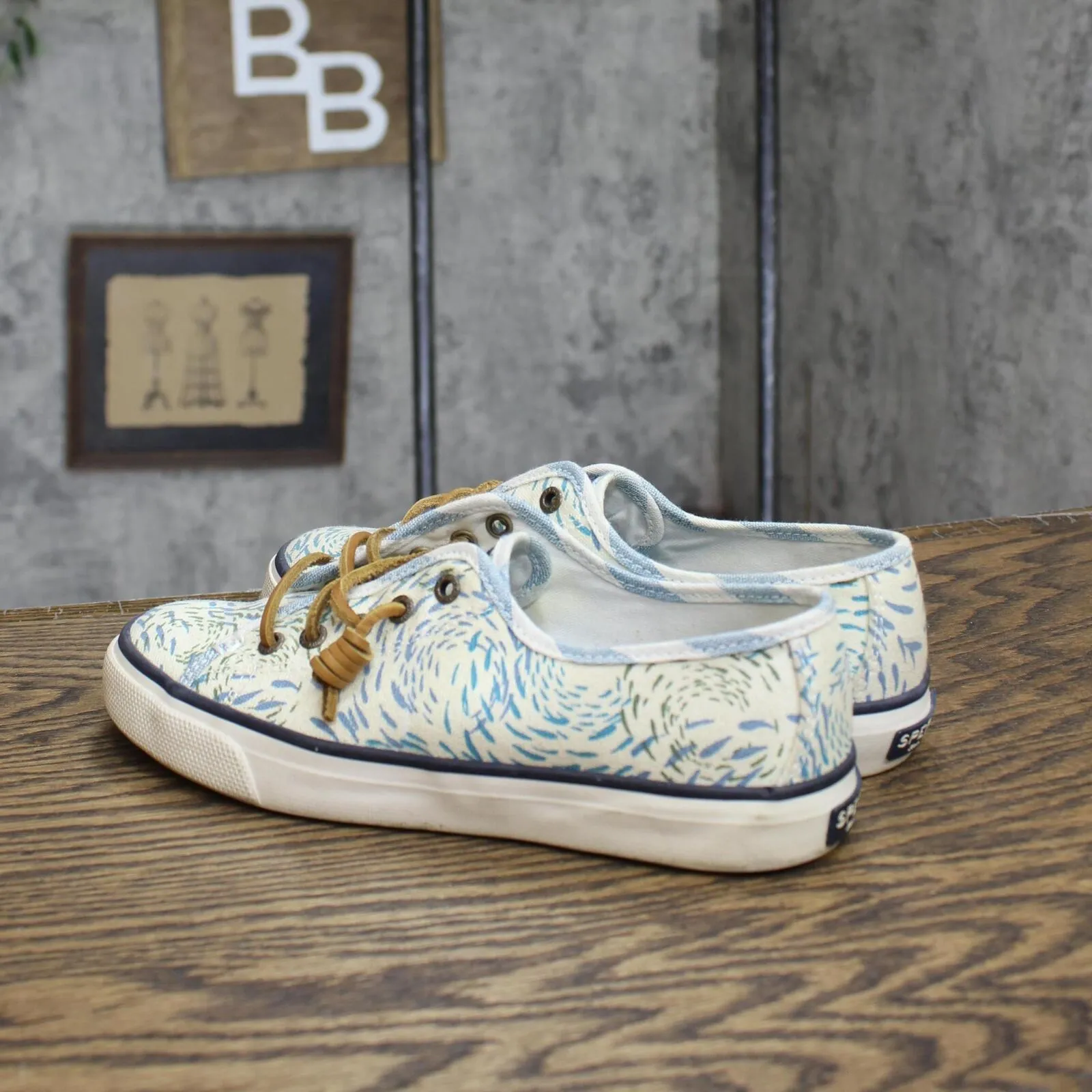 Sperry Womens Top-Sider Lace Up No Tie Sneakers 1673ee49c58651 Blue Multi 6M