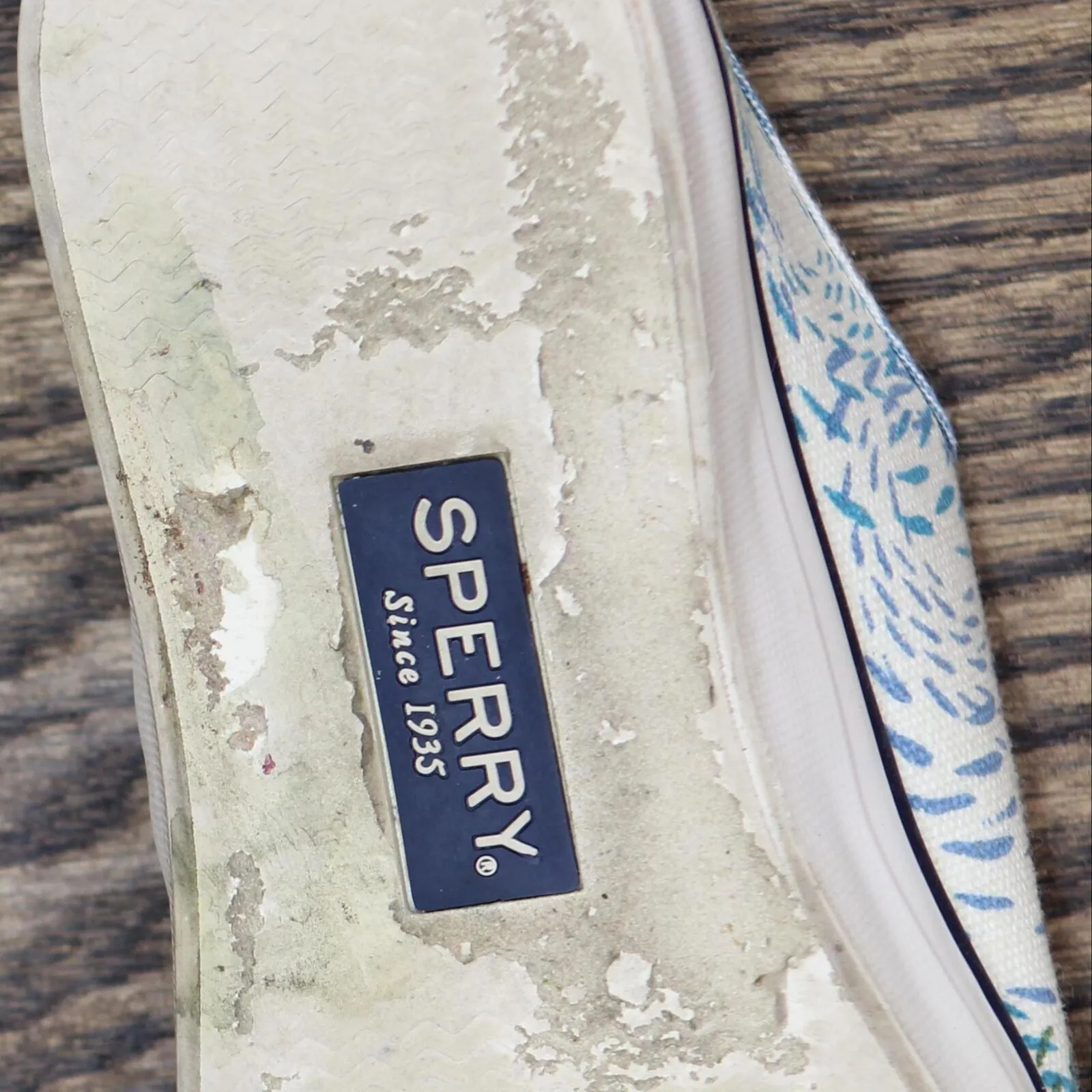 Sperry Womens Top-Sider Lace Up No Tie Sneakers 1673ee49c58651 Blue Multi 6M