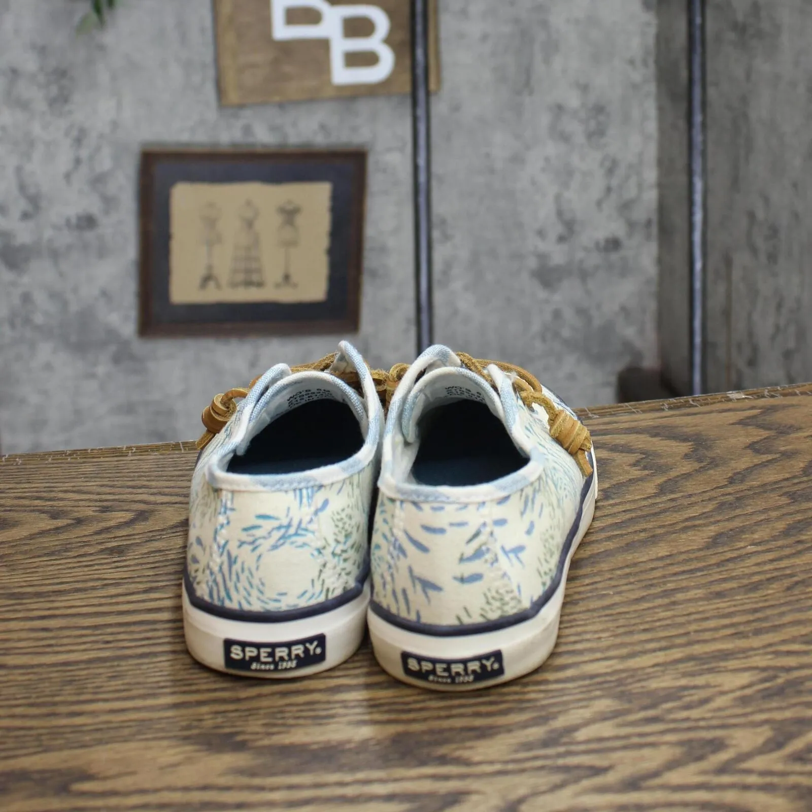 Sperry Womens Top-Sider Lace Up No Tie Sneakers 1673ee49c58651 Blue Multi 6M