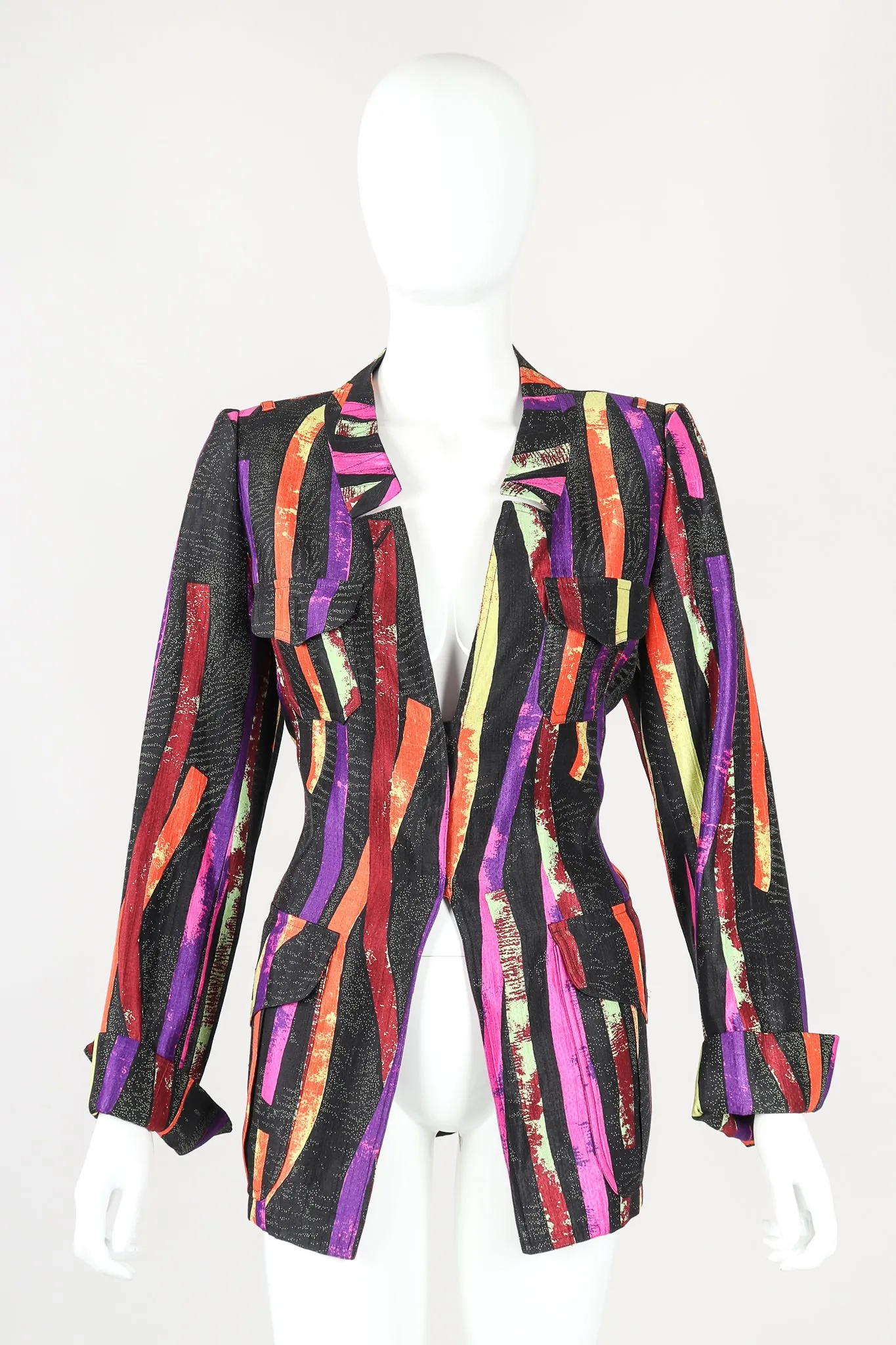 Splatter Stripe Jacket & Pant Suit