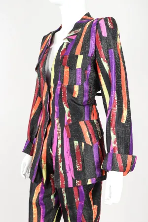 Splatter Stripe Jacket & Pant Suit