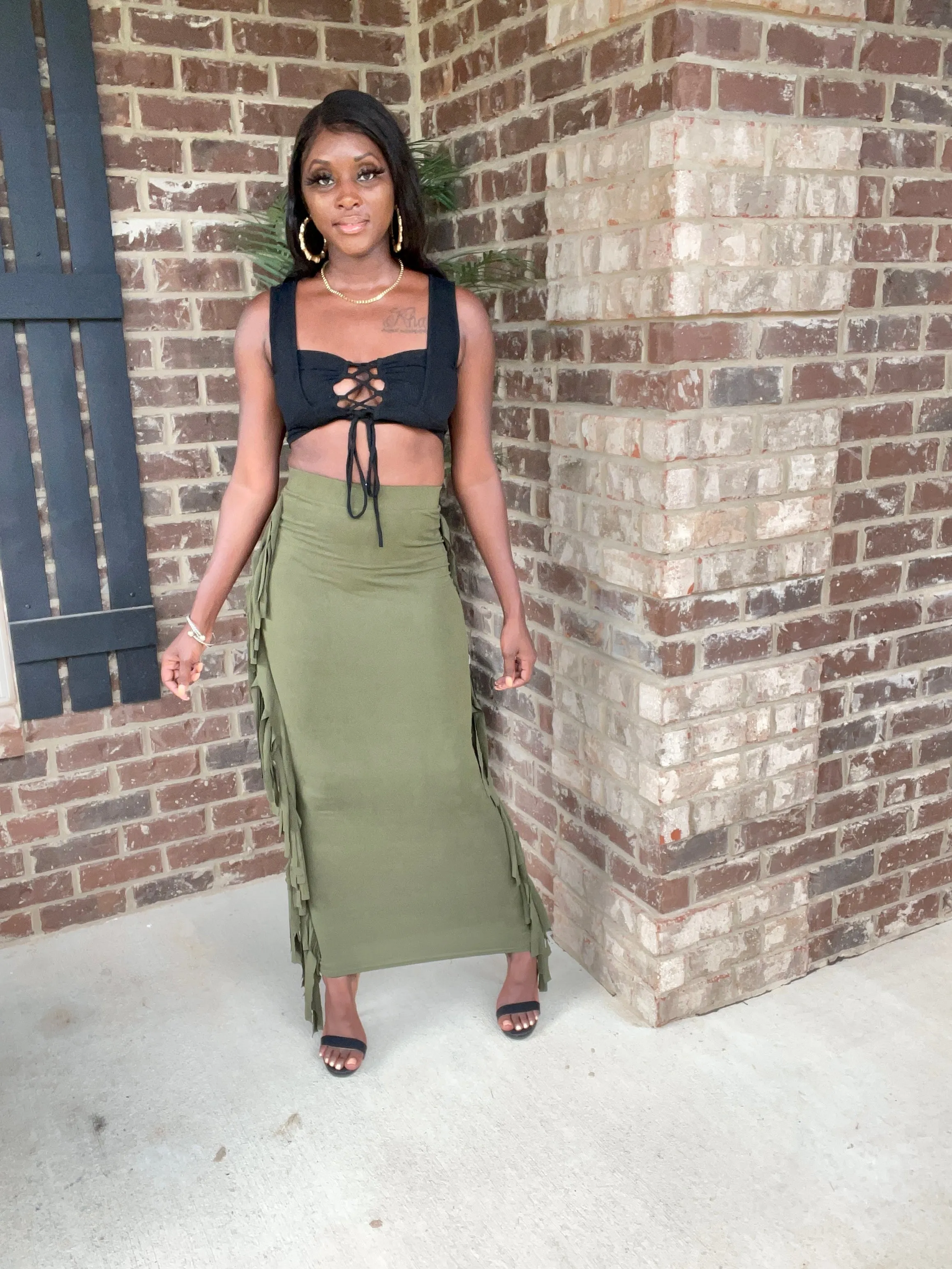 Stallion Fringed Skirt