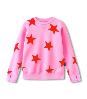 STAR SWEATSHIRT SUPER PINK