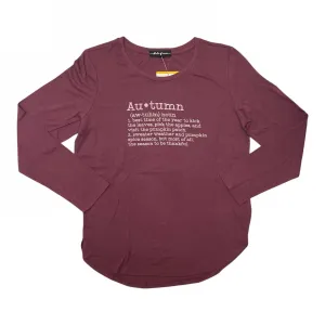 State Of Mine Women's Long Sleeve Autumn Harvest Fall Vibes Top 14275-State