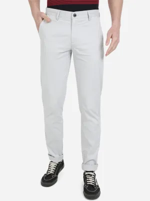 Steel Grey Solid Uno Fit Casual Trouser | JadeBlue