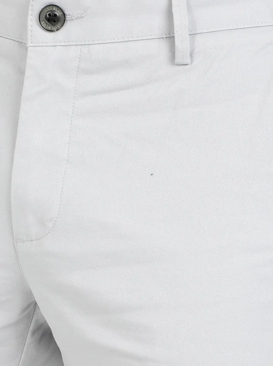 Steel Grey Solid Uno Fit Casual Trouser | JadeBlue