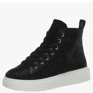 Steve Madden Girls JCarlly black embellished High tops, size 3