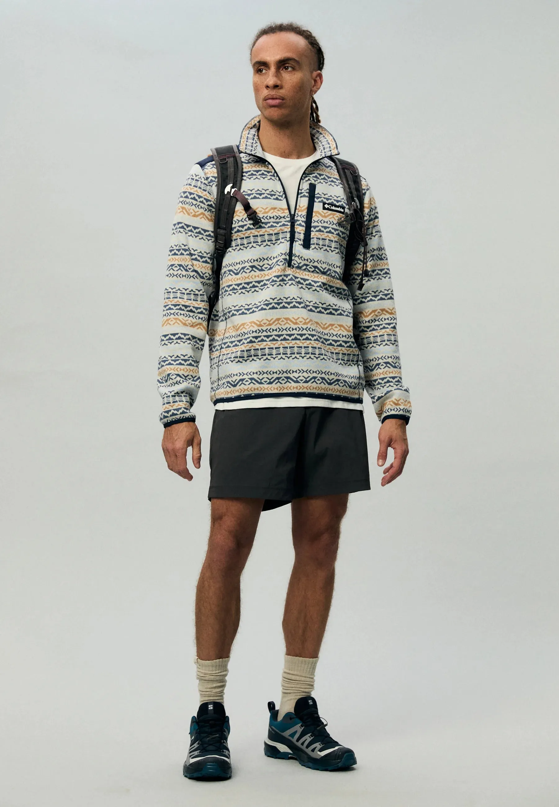 SWEATER WEATHER™ PRINTED HALF ZIP II