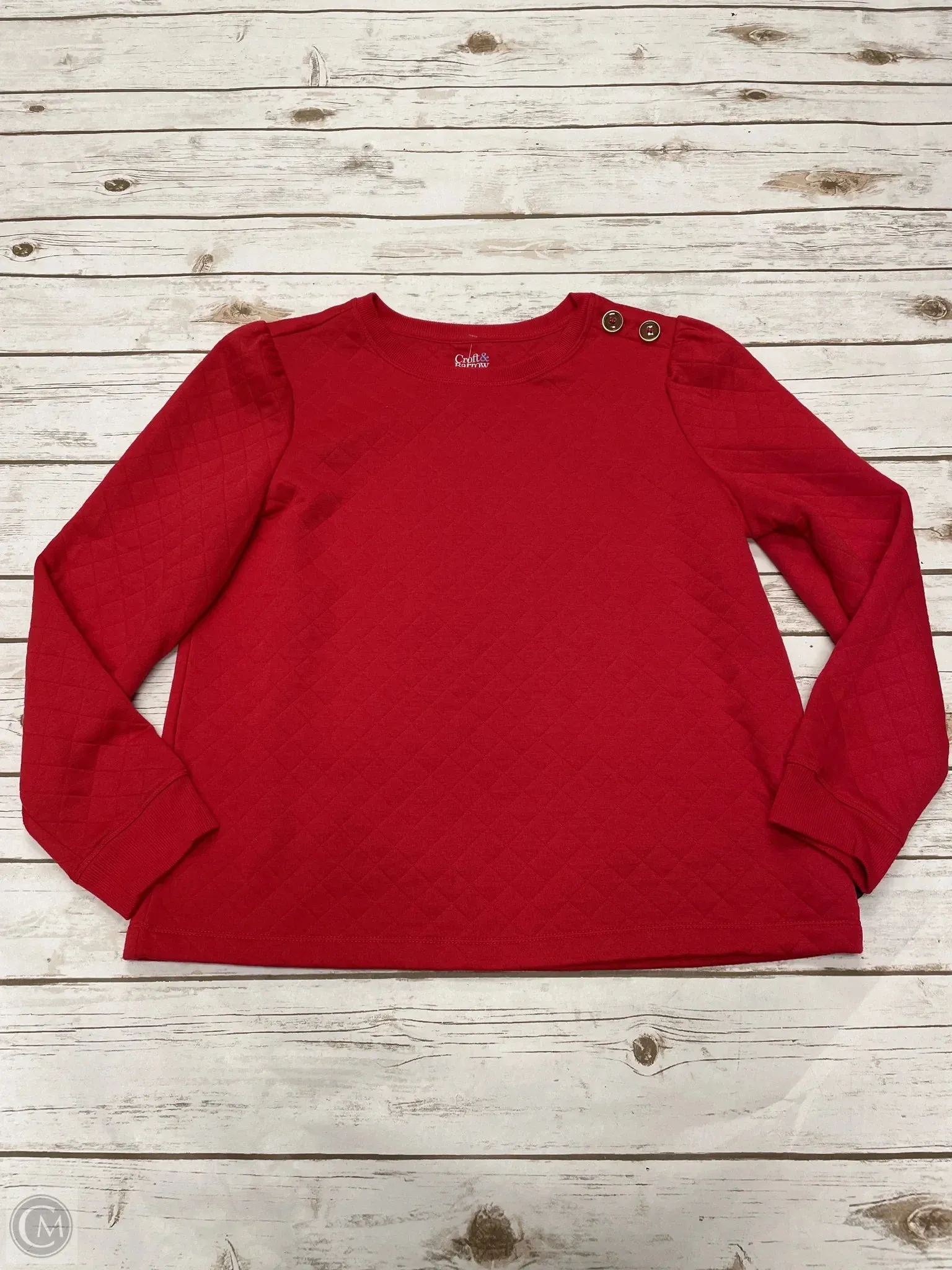 Sweatshirt Hoodie By Croft And Barrow In Red, Size: M