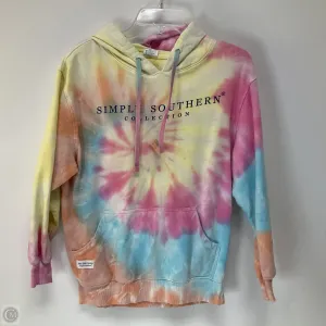 Sweatshirt Hoodie By Simply Southern In Tie Dye Print, Size: S
