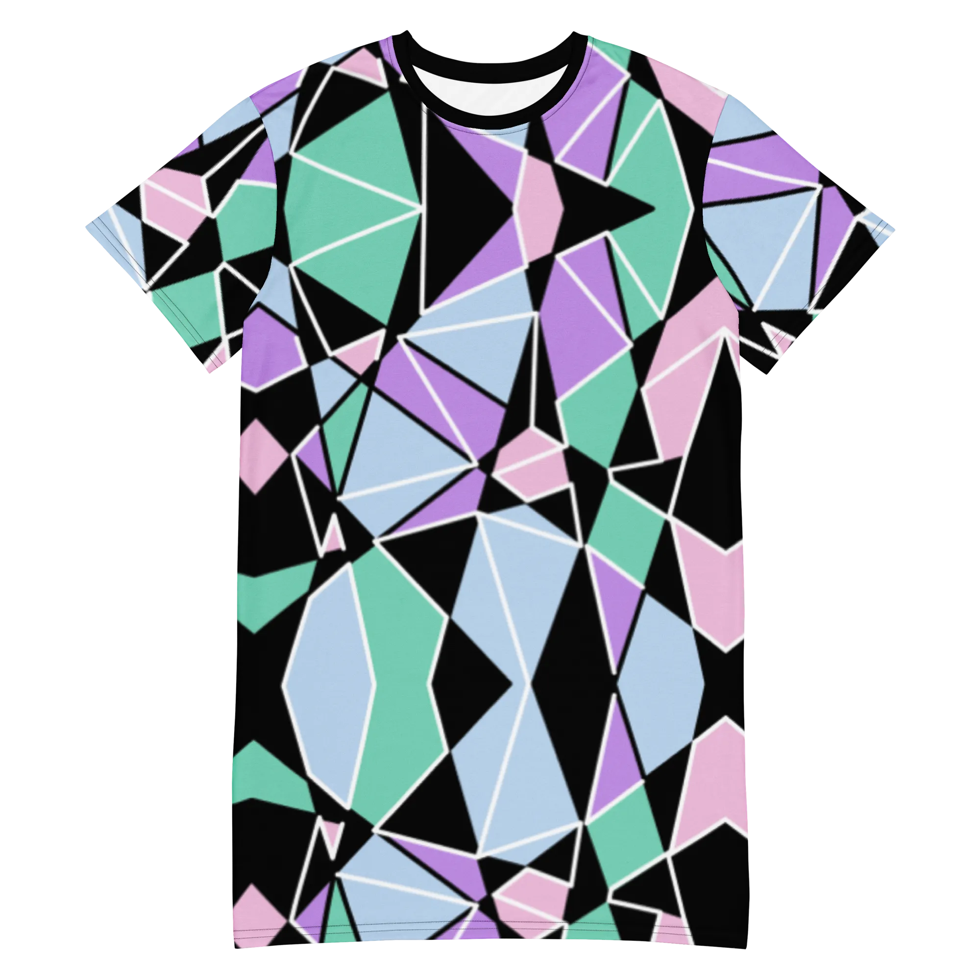 T-shirt Dress, Pastel Goth Geometric