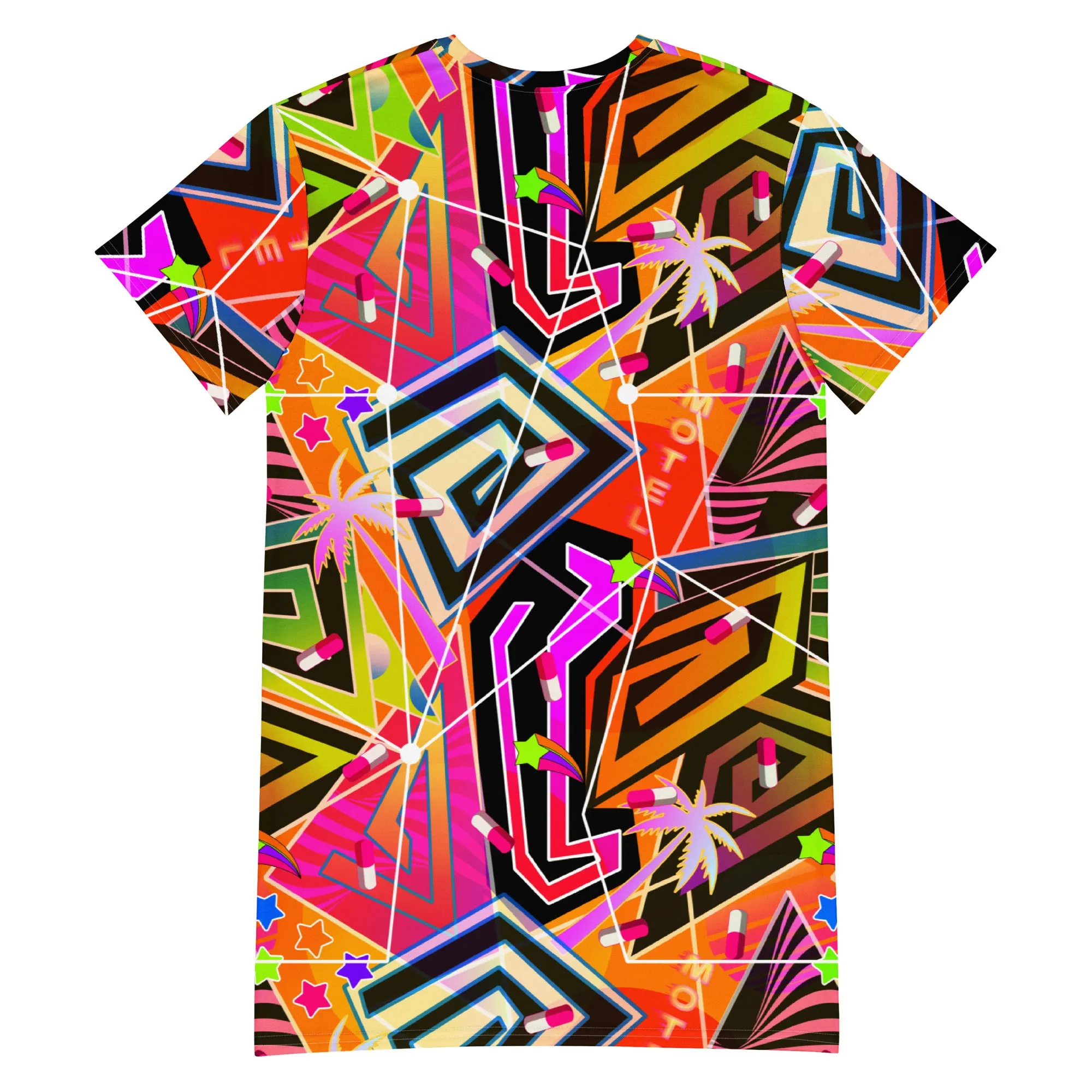 T-shirt dress, Vaporwave Neoncore