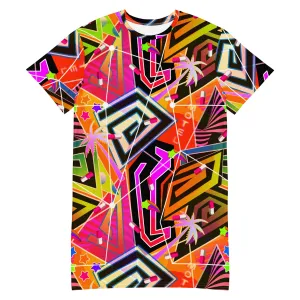 T-shirt dress, Vaporwave Neoncore