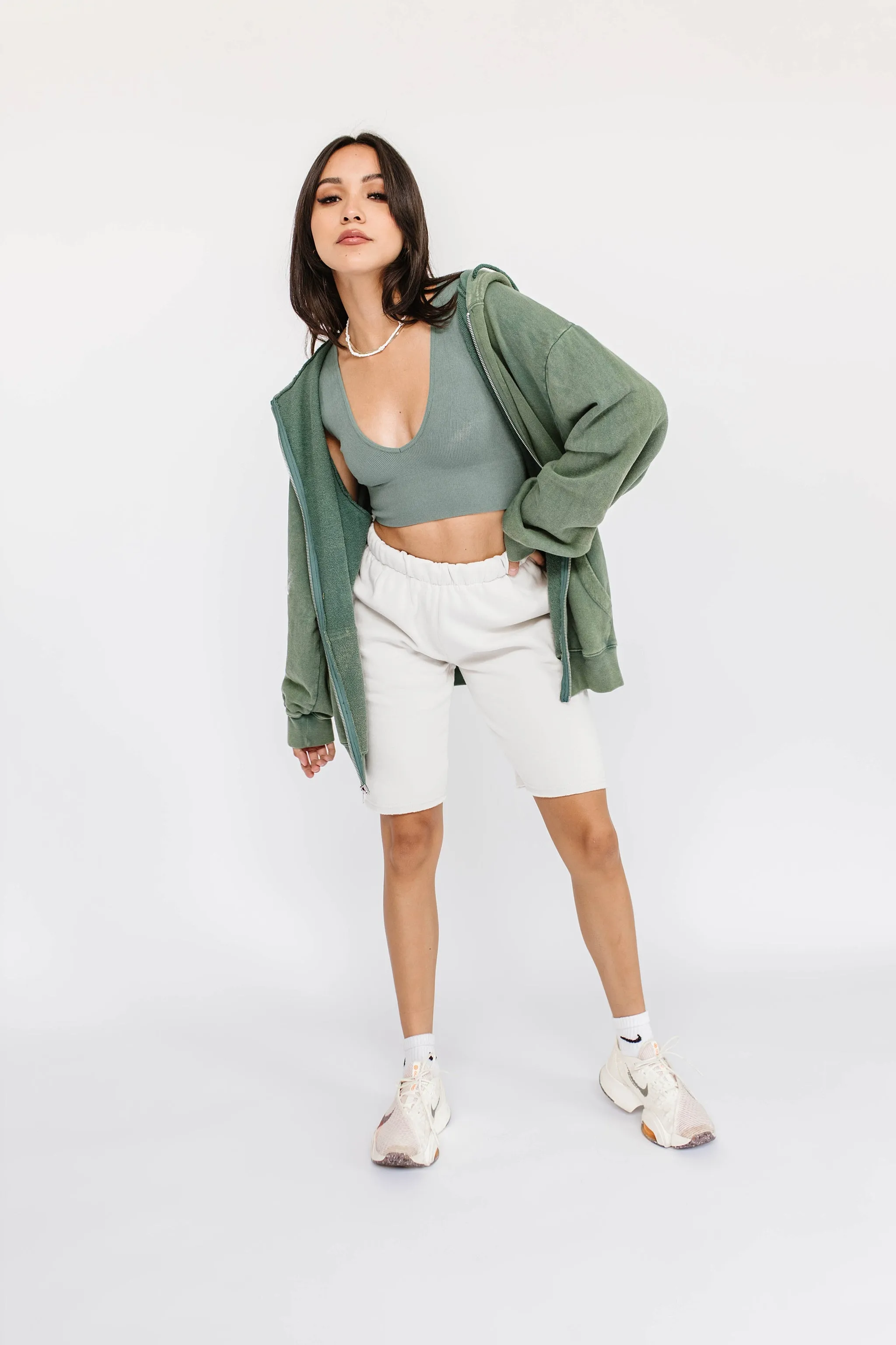 The Hailey Sweat Short // Stone *RESTOCKED*