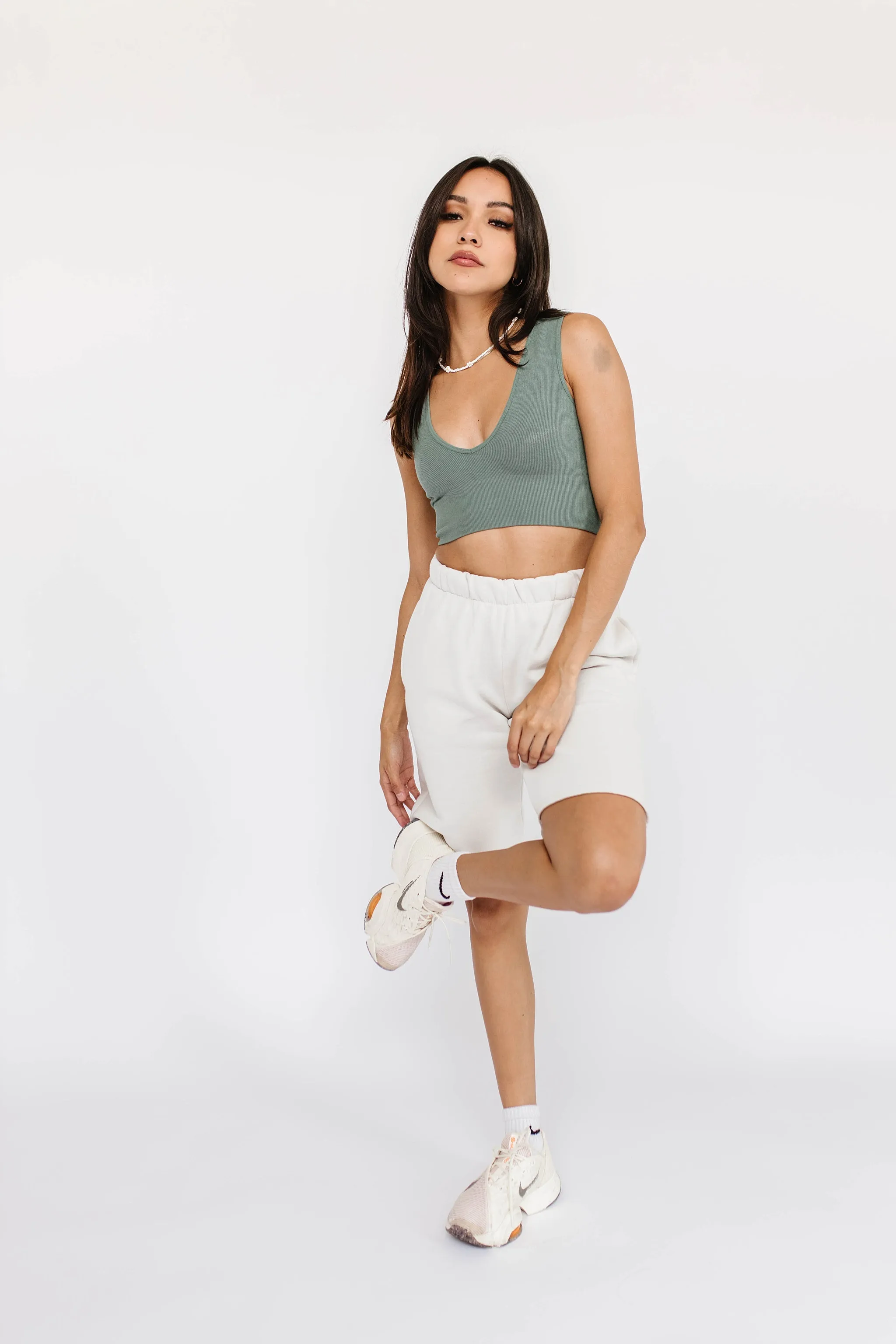 The Hailey Sweat Short // Stone *RESTOCKED*