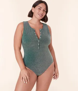 The Malibu One Piece - Glitter - Cascade - Long Torso