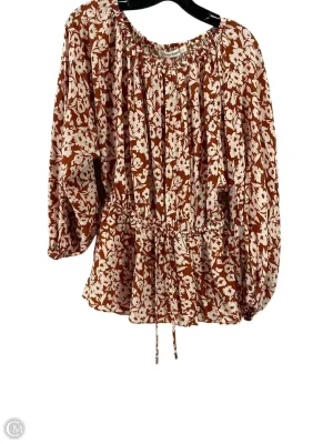Top Long Sleeve By Clothes Mentor In Orange, Size: M