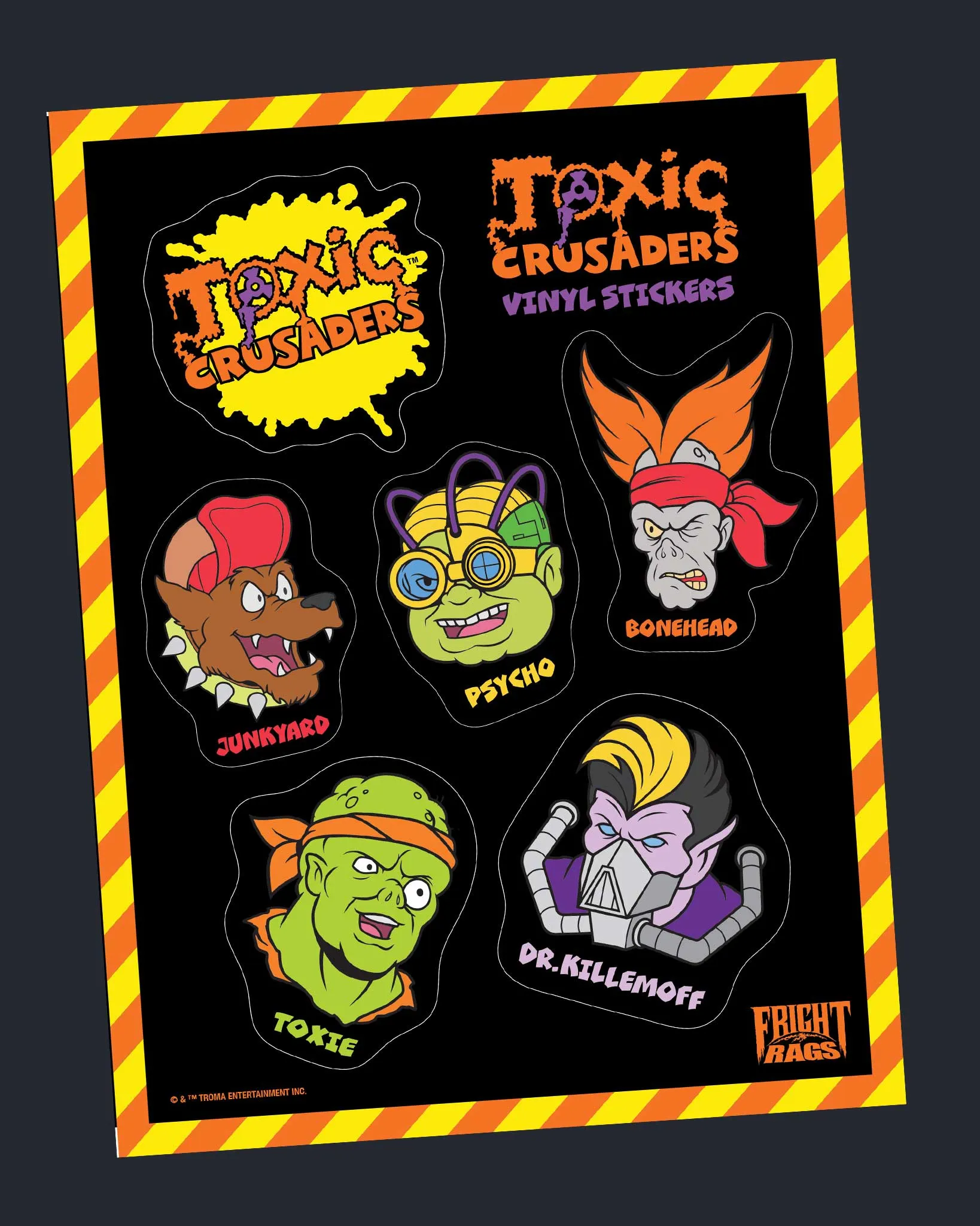 Toxic Crusaders Vinyl Sticker Sheet