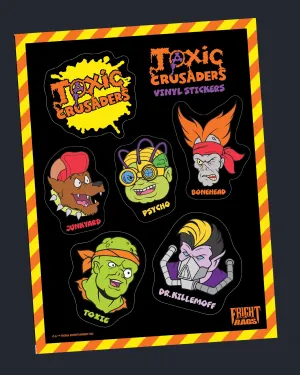 Toxic Crusaders Vinyl Sticker Sheet