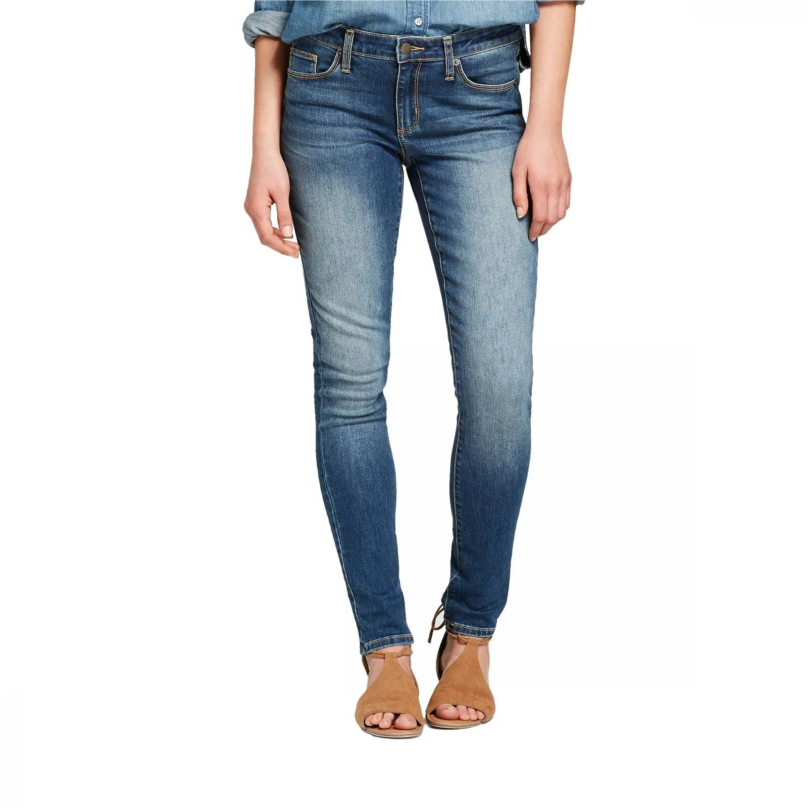 Universal Thread Women's Medium Wash Mid-Rise Skinny Jeans