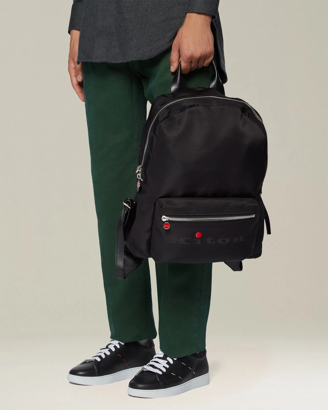 URBAN BACKPACK WITH LEATHER INSERTS
